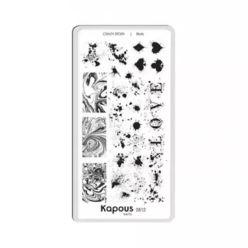 Пластина для стемпинга «Crazy story» (2812, cs_62, Blots, 1 шт)