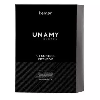 Полуперманентное выпрямление натуральных и окрашенных волос Kit Unamy Control Intense