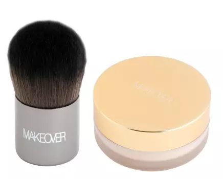 Рассыпчатая пудра с кисточкой Кабуки Loose Powder Foundation With Mini Kabuki Brush (F0904, 02, Ivory Silk, 12 г)