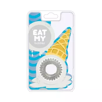 Резинки для волос в цвете Eat My (311364, 17, Прозрачный лед, 3 шт)