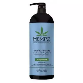 Шампунь Тройное увлажнение Triple Moisture Daily Herbal Replenishing Shampoo (1000 мл)