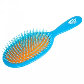 Щётка массажная большая овальная голубая/оранжевая