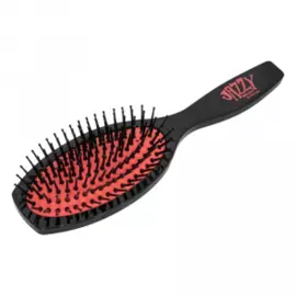 Щётка массажная средняя овальная черная/красная