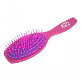 Щётка массажная средняя овальная розовая/фиолетовая