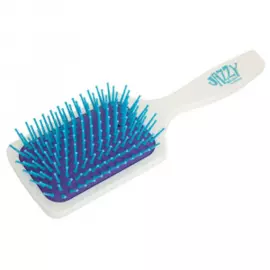 Щётка массажная средняя прямоугольная белая/фиолетовая