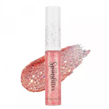 Сияющие тени-подводка Joyful Holika Spanglitter (20016141, 01, Ярко-розовый, 5 г)