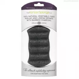 Спонж для тела с порошком люфы Konjac and Loofah Mix Charcoal Body Sponge