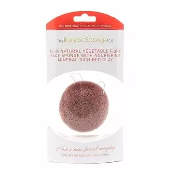 Спонж для умывания лица Facial Puff Konjac Sponge Red Clay