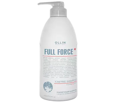 Тонизирующий шампунь с экстрактом пурпурного женьшеня Ollin Full Force (725706, 750 мл)