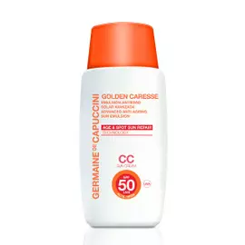 Усиленная солнцезащитная антивозрастная эмульсия SPF50 Golden Caresse