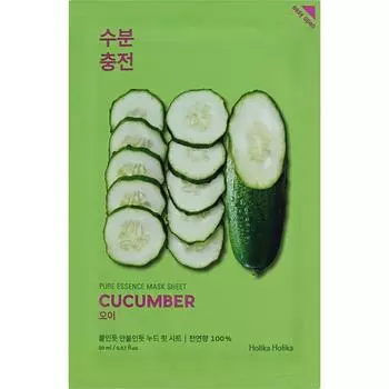 Успокаивающая тканевая маска с огурцом Holika Holika Pure Essence Mask Sheet Cucumber