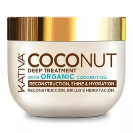 Восстанавливающая маска с органическим кокосовым маслом для поврежденных волос Coconut