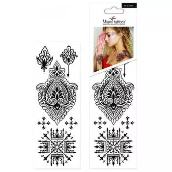 Временные татуировки - набор Черные Чернила