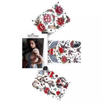 Временные татуировки - набор Old School Стиль прежних времен