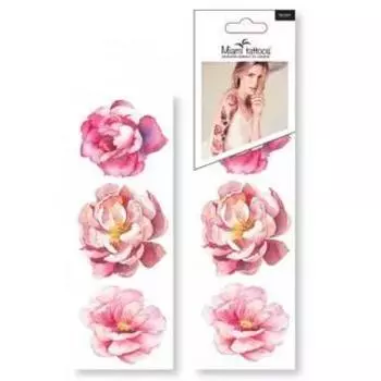 Временные татуировки - набор Пионы