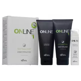Выпрямляющий крем для нормальных и крепких волос Online hair straightening system 1