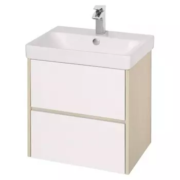 1A251701SDB20 тумба под раковину СКАНДИ 55 /53,2x42,7x52,2/ (белый/дуб верона)