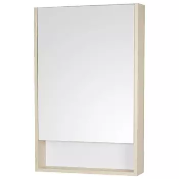 1A252102SDB20 зеркальный шкаф СКАНДИ 55 (белый/дуб верона)