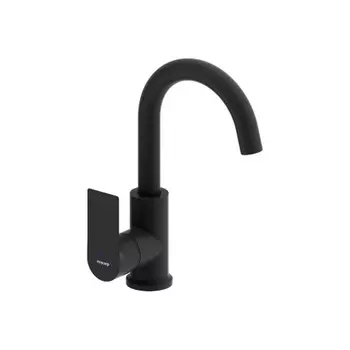 470220300 Apollo Смеситель для умывальника с поворотным изливов, черный