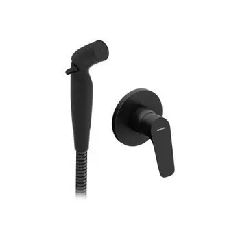 777510300 Jupiter, смеситель монтируемый в стену с гиг. душем, черный