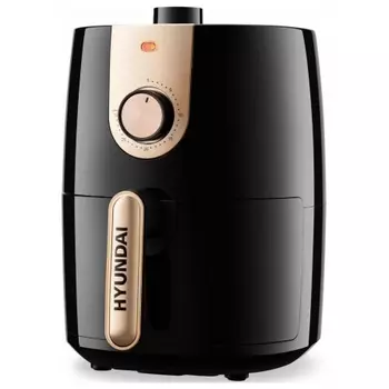 Аэрогриль Hyundai HYF-2057 1000Вт черный/золотистый