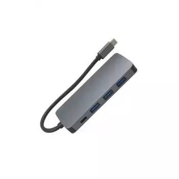 Адаптер Barn&Hollis Type-C 8 in 1 для MacBook, алюминий, серый УТ000027055