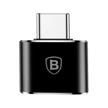 Адаптер Baseus USB Female - Type-C Male Adapter Converter Black CATOTG-01
