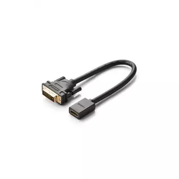 Адаптер DVI на HDMI UGREEN (20118) DVI Male to HDMI Female Adapter Cable 22 см. черный