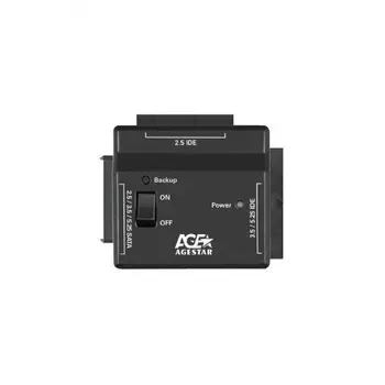 Адаптер-переходник для HDD AgeStar FUBCP2 IDE SATA пластик черный 2.5" 3.5" 5.25"