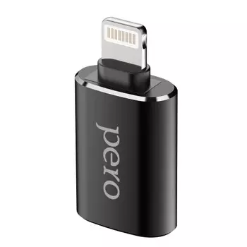Адаптер PERO AD02 OTG LIGHTNING TO USB 3.0, черный