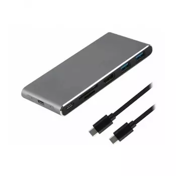 Адаптер Red Line SSD Type-C 7 in 1 с проводом, алюминий, серый УТ000031224