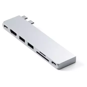 Адаптер Satechi USB-C Pro Hub Slim Adapter. Цвет: серебристый