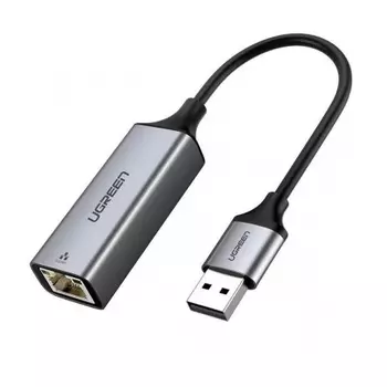 Адаптер UGREEN CM209 (50922) USB to RJ45 Ethernet Adapter Aluminum Case серый космос