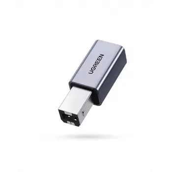 Адаптер UGREEN US382 (20120) USB2.0 USB-C/F to USB2.0 B/M Adapter Aluminum Case Gray