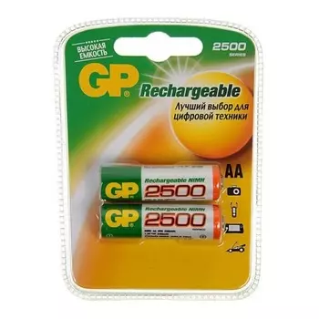 Аккумулятор GP 250AAHC AA NiMH 2500mAh (2шт)
