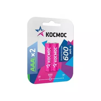 Аккумулятор КОСМОС R03 600mAh Ni-MH 2 шт