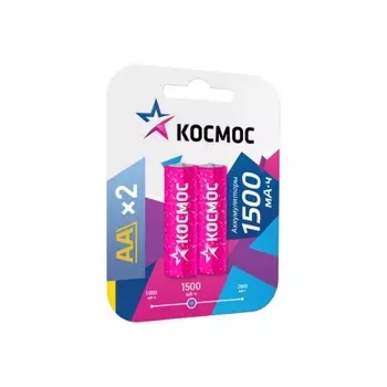 Аккумулятор Космос R6 NI -MH (1500mah) 2 шт