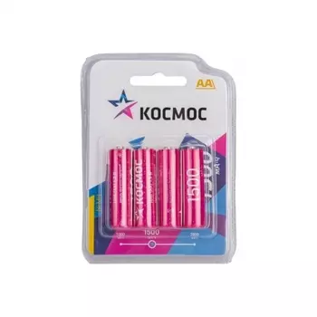 Аккумулятор Космос R6 NI -MH (1500mah) 4 шт
