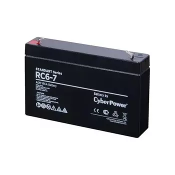 Аккумуляторная батарея CyberPower RC 6-7 напряжение 6В, емкость 7Ач, клемма F1 (ДхШхВ: 151х34х94мм Полная высота 100мм; Вес 1,2кг; Срок службы 6лет)