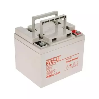 Аккумуляторная батарея CyberPower RV 12-45 напряжение 12В, емкость 45Ач, клемма Болт М6 (ДхШхВ: 197х165х170мм Полная высота 170мм; 14,5кг; Срок службы 3лет)
