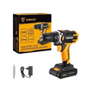 Аккумуляторная дрель-шуруповерт DEKO Banger 20V ONE+, 1x2.0Ач