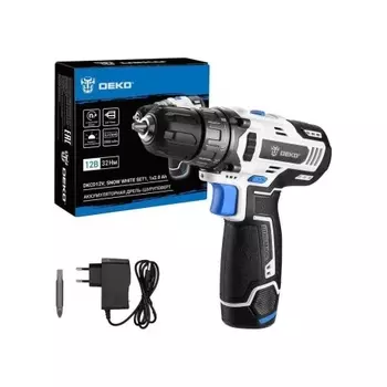 Аккумуляторная дрель-шуруповерт DEKO DKCD12V SNOW WHITE SET1, 1х2.0 Ач