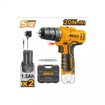 Аккумуляторная дрель-шуруповерт Li-Ion 12В Ingco CDLI12208