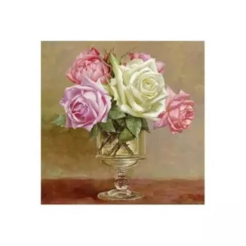 Алмазная мозаика Molly "В старинной вазочке" Бузин (30х30) 26 цветов KM0702