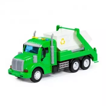 Автомобиль-контейнеровоз "Профи" инерционный зеленый 86259