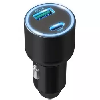 Автомобильное зарядное устройство Wiiix UCC-7-2-10, USB + USB type-C, 18Вт, 3.25A, черный