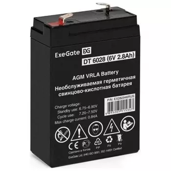 Батарея для ИБП Exegate EX282946 6В 2.8Ач