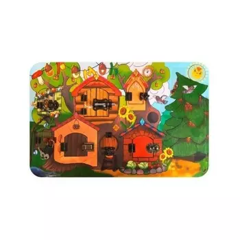 Бизиборд Нескучные игры Замочки "Теремок" арт.7819 49х32