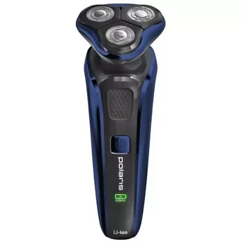 Бритва Polaris PMR 0309RC wet&dry PRO 5 blades+ Черный/Синий хром