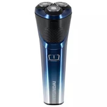 Бритва роторная Hyundai H-SH8089 реж.эл.:3 питан.:аккум. голубой/черный